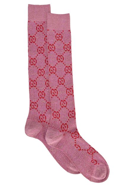 gucci pink gg socks|collants style gucci.